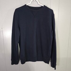 Banana Republic Sweatshirt Mens Medium Navy Blue Organic Cotton French Terry